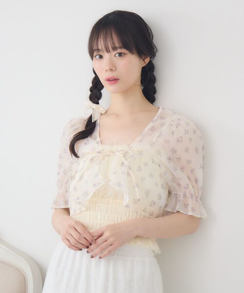 ems excite（エムズエキサイト）の「【セットアイテム】フロントリボンボレロSET（シャツ/ブラウス・レディース・ブルー系その他/ホワイト系その他/ピンク系その他・FREE）」の18枚目の写真