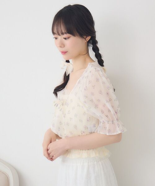 ems excite（エムズエキサイト）の「【セットアイテム】フロントリボンボレロSET（シャツ/ブラウス・レディース・ブルー系その他/ホワイト系その他/ピンク系その他・FREE）」の20枚目の写真