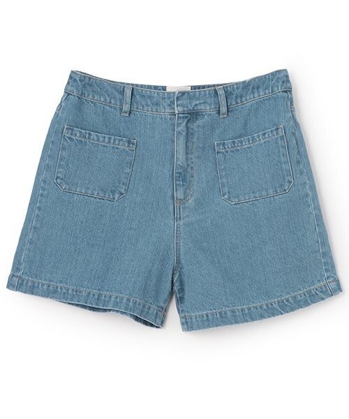 LUKU nari（ルクナーリ）の「デニムショートパンツ（デニムパンツ・レディース・キナリ/サックスブルー/ブルー・F）」の2枚目の写真