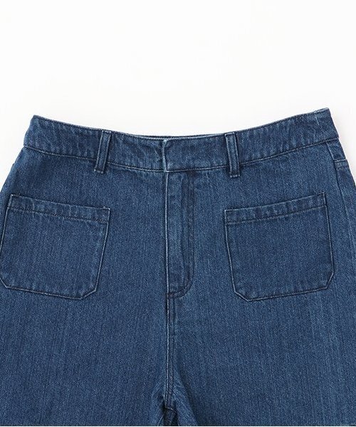 LUKU nari（ルクナーリ）の「デニムショートパンツ（デニムパンツ・レディース・キナリ/サックスブルー/ブルー・F）」の5枚目の写真
