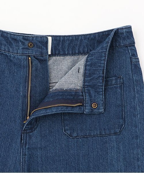 LUKU nari（ルクナーリ）の「デニムショートパンツ（デニムパンツ・レディース・キナリ/サックスブルー/ブルー・F）」の9枚目の写真
