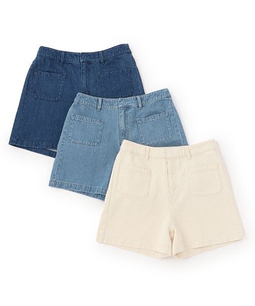 LUKU nari（ルクナーリ）の「デニムショートパンツ（デニムパンツ・レディース・キナリ/サックスブルー/ブルー・F）」の11枚目の写真