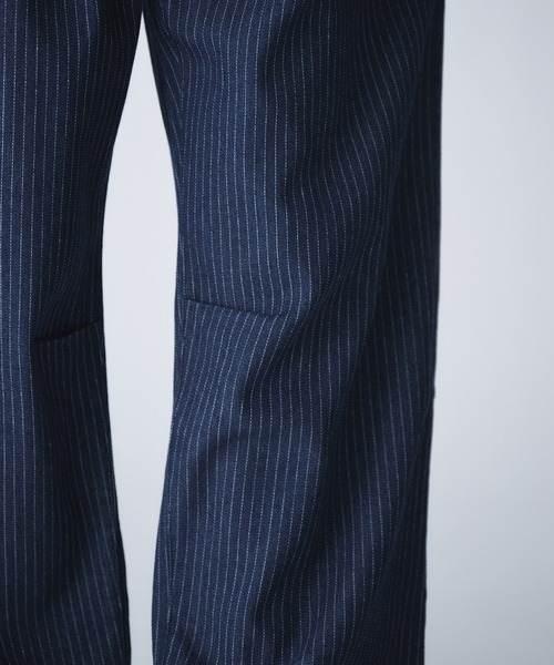 Adoon plain（アドーンプレーン）の「STRIPE DART WIDE STRAIGHT DENIM / ストライプダーツワイドストレートデニム（デニムパンツ・メンズ・ネイビー/ブラック・SMALL/MEDIUM/LARGE）」の21枚目の写真