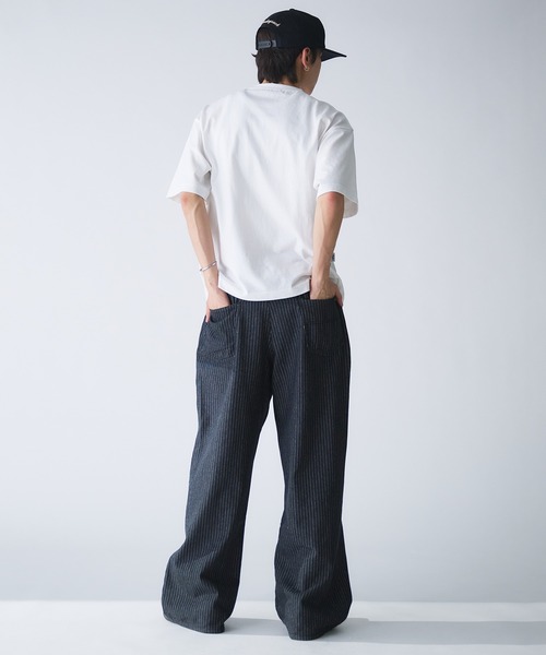 セール】STRIPE DART WIDE STRAIGHT DENIM / ストライプダーツ