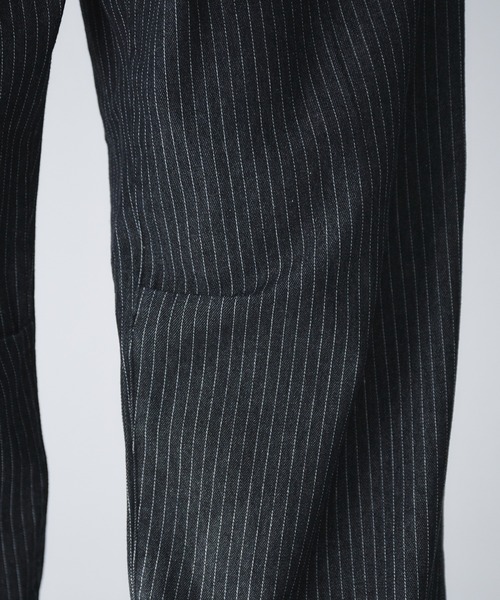 Adoon plain（アドーンプレーン）の「STRIPE DART WIDE STRAIGHT DENIM / ストライプダーツワイドストレートデニム（デニムパンツ・メンズ・ネイビー/ブラック・SMALL/MEDIUM/LARGE）」の13枚目の写真