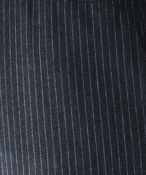 Adoon plain（アドーンプレーン）の「STRIPE DART WIDE STRAIGHT DENIM / ストライプダーツワイドストレートデニム（デニムパンツ・メンズ・ネイビー/ブラック・SMALL/MEDIUM/LARGE）」の14枚目の写真