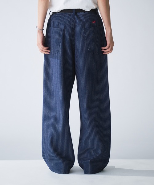 Adoon plain（アドーンプレーン）の「STRIPE DART WIDE STRAIGHT DENIM / ストライプダーツワイドストレートデニム（デニムパンツ・メンズ・ネイビー/ブラック・SMALL/MEDIUM/LARGE）」の17枚目の写真