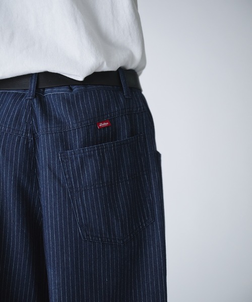 Adoon plain（アドーンプレーン）の「STRIPE DART WIDE STRAIGHT DENIM / ストライプダーツワイドストレートデニム（デニムパンツ・メンズ・ネイビー/ブラック・SMALL/MEDIUM/LARGE）」の20枚目の写真