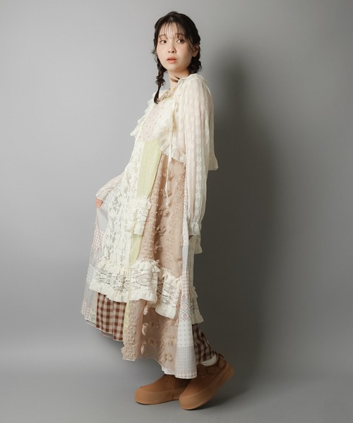 森ガール♡フェアリーグランジ☆パッチワークキャミソールミニワンピース☆個性的♡ 森ガール♡フェアリーグランジ☆パッチワークキャミソールミニ