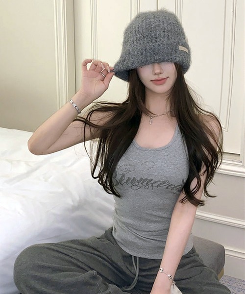 VIBGYOR（ヴィブジョー）の「ラインストーン ロゴ タンクトップ(CZ)（タンクトップ・レディース・ホワイト/ブラック/グレー・MEDIUM/LARGE）」の5枚目の写真