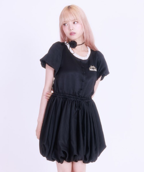 FickleBebe フィクルベベ ワンピース セール】サテンバルーンワンピース（ワンピース）｜FickleBebe