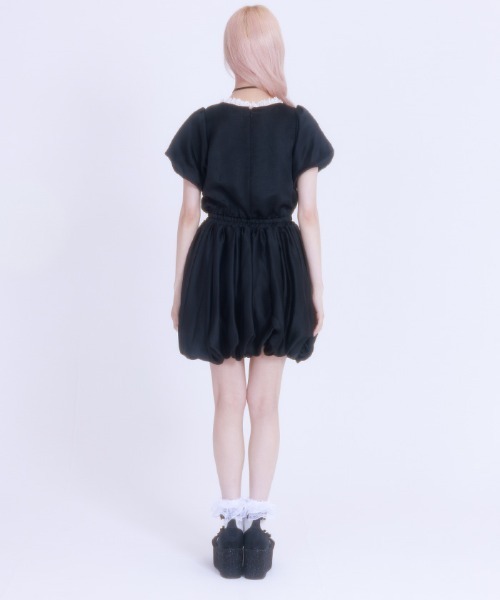 Fickle Bebe フィクルベベ　サテンバルーンワンピース　1サイズ セール】サテンバルーンワンピース（ワンピース）｜FickleBebe