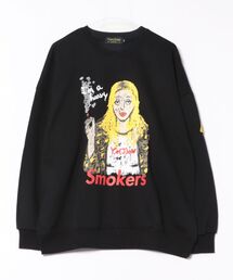 【Y.e(J)ow】 SMOKING GIRL クルーネック