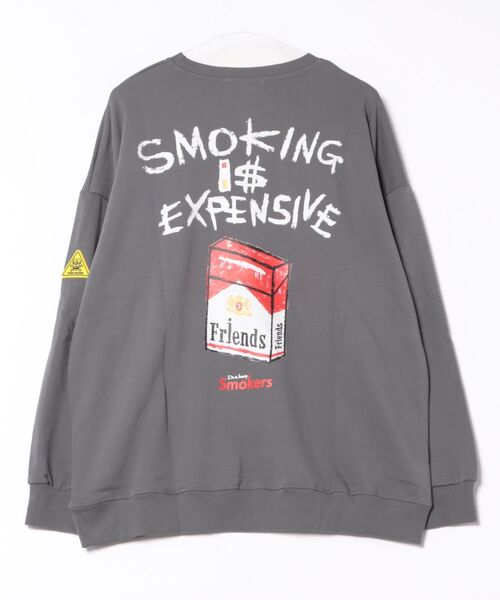 JUGLANS(ユグランス)の「【Y.e(J)ow】 SMOKING GIRL クルーネック(Tシャツ/カットソー・メンズ・ブラック/チャコール/ホワイト・L/M)」の4枚目の写真