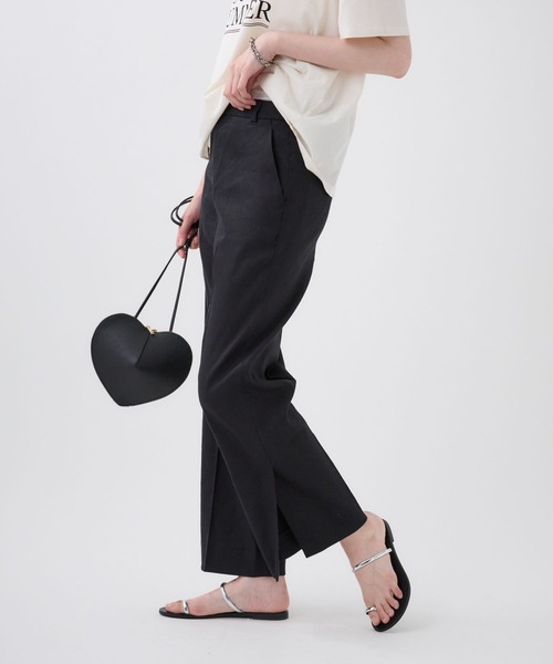 BABYLONE（バビロン）の「リネンレーヨンストレッチパンツ（その他パンツ・レディース・ベージュ/ブラック/サックスブルー・36inch/38inch）」の9枚目の写真