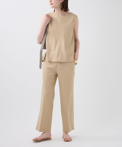 BABYLONE（バビロン）の「リネンレーヨンストレッチパンツ（その他パンツ・レディース・ベージュ/ブラック/サックスブルー・36inch/38inch）」の12枚目の写真