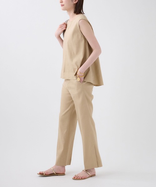 BABYLONE（バビロン）の「リネンレーヨンストレッチパンツ（その他パンツ・レディース・ベージュ/ブラック/サックスブルー・36inch/38inch）」の13枚目の写真