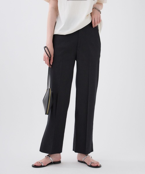 BABYLONE リネンレーヨンストレッチスカート ブラック 36 BABYLONE