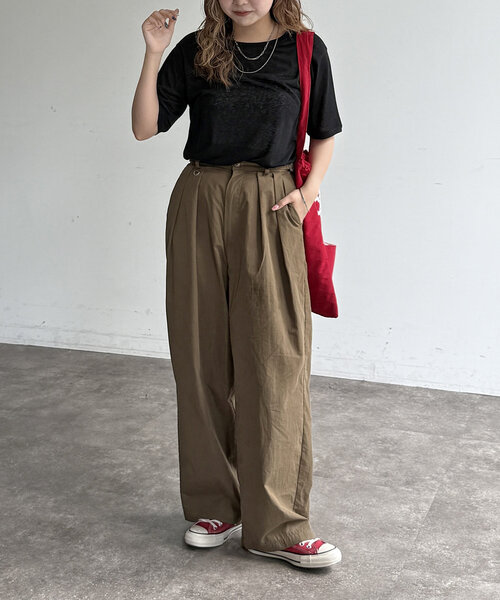 CPCM（シーピーシーエム）の「スラブシアー半袖T（Tシャツ/カットソー・レディース・アイボリー/ブラック/イエロー/ホワイト/レッド/グレー/イエロー系その他・FREE）」の21枚目の写真