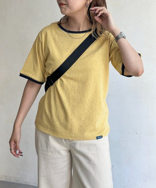 CPCM（シーピーシーエム）の「スラブシアー半袖T（Tシャツ/カットソー・レディース・アイボリー/ブラック/イエロー/ホワイト/レッド/グレー/イエロー系その他・FREE）」の12枚目の写真
