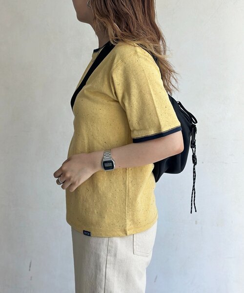 CPCM（シーピーシーエム）の「スラブシアー半袖T（Tシャツ/カットソー・レディース・アイボリー/ブラック/イエロー/ホワイト/レッド/グレー/イエロー系その他・FREE）」の14枚目の写真