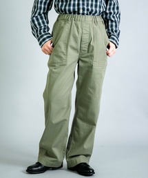 [OMNIGOD womens / オムニゴッド] ヘリンボーン イージーベイカーパンツ