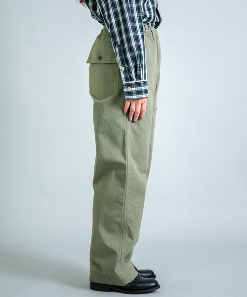 OMNIGOD womens / オムニゴッド] ヘリンボーン イージーベイカーパンツ