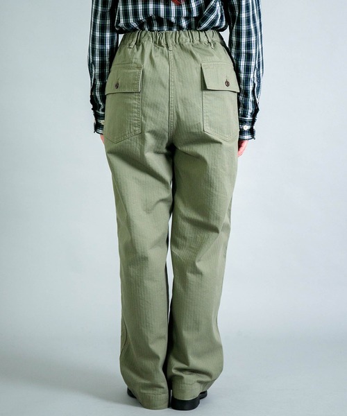 OMNIGOD womens / オムニゴッド] ヘリンボーン イージーベイカーパンツ