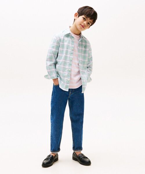 TOMMY HILFIGER(トミーヒルフィガー)の「BOYS マルチカラーチェックロングスリーブシャツ(シャツ/ブラウス・キッズ・グリーン系その他・130cm/160cm/150cm/140cm)」の3枚目の写真
