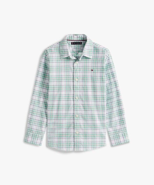 TOMMY HILFIGER(トミーヒルフィガー)の「BOYS マルチカラーチェックロングスリーブシャツ(シャツ/ブラウス・キッズ・グリーン系その他・130cm/160cm/150cm/140cm)」の5枚目の写真