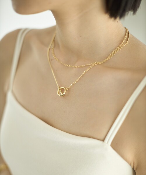 ANNE MICHELLE 9カラットゴールドフォーリングスターネックレス asta Iris】K18 イエローゴールド ダイヤモンド ネックレス
