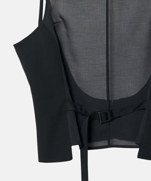 LE CIEL BLEU(ルシェルブルー)の「バックアンドフロントジレ / Back and Front Gilet(シャツ/ブラウス・レディース・ベージュ/ブラック・36/38)」の11枚目の写真