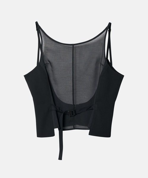 LE CIEL BLEU(ルシェルブルー)の「バックアンドフロントジレ / Back and Front Gilet(シャツ/ブラウス・レディース・ベージュ/ブラック・36/38)」の9枚目の写真