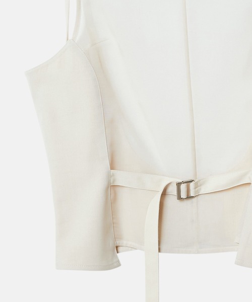 LE CIEL BLEU(ルシェルブルー)の「バックアンドフロントジレ / Back and Front Gilet(シャツ/ブラウス・レディース・ベージュ/ブラック・36/38)」の13枚目の写真