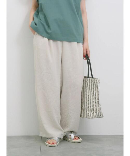 Samansa Mos2 blue(サマンサモスモスブルー)の「【接触冷感】イージーパンツ(その他パンツ・レディース・ライトベージュ/ブルー/グレー/ブラック・F)」の3枚目の写真