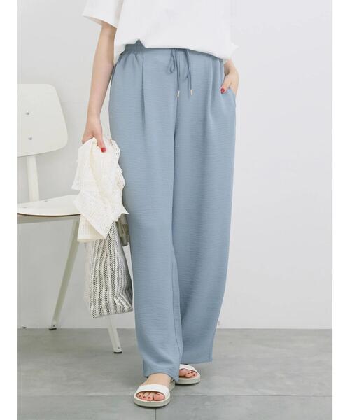 Samansa Mos2 blue(サマンサモスモスブルー)の「【接触冷感】イージーパンツ(その他パンツ・レディース・ライトベージュ/ブルー/グレー/ブラック・F)」の4枚目の写真