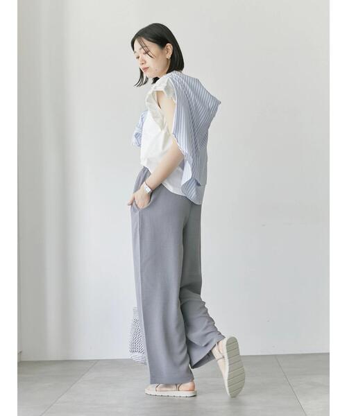 Samansa Mos2 blue(サマンサモスモスブルー)の「【接触冷感】イージーパンツ(その他パンツ・レディース・ライトベージュ/ブルー/グレー/ブラック・F)」の11枚目の写真