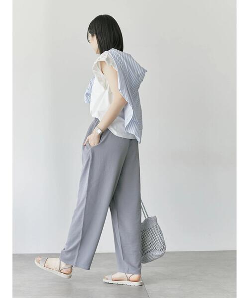 Samansa Mos2 blue(サマンサモスモスブルー)の「【接触冷感】イージーパンツ(その他パンツ・レディース・ライトベージュ/ブルー/グレー/ブラック・F)」の12枚目の写真
