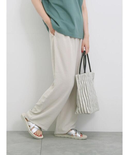 Samansa Mos2 blue(サマンサモスモスブルー)の「【接触冷感】イージーパンツ(その他パンツ・レディース・ライトベージュ/ブルー/グレー/ブラック・F)」の21枚目の写真