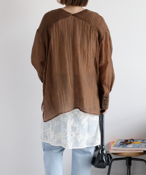 cepo(セポ)の「〈セットアップ対応〉フラワー刺繍キャミワンピース(ワンピース・レディース・オフホワイト/ブラウン・M)」の21枚目の写真