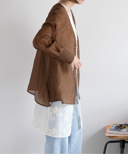 cepo(セポ)の「〈セットアップ対応〉フラワー刺繍キャミワンピース(ワンピース・レディース・オフホワイト/ブラウン・M)」の22枚目の写真