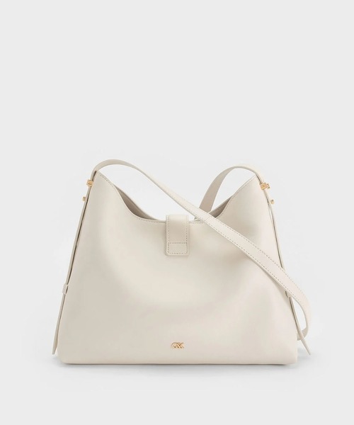 CHARLES & KEITH◆Gabine レザーベルトホーボーバッグ◆送料込 CHARLES ＆ KEITH ショルダーバッグ バッグ Gabine ガビーヌ
