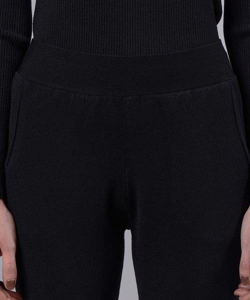 DOUBLE STANDARD CLOTHING(ダブルスタンダードクロージング)の「ヴィスコース リブパンツ(その他パンツ・レディース・ブラウン/ブラック・38/36)」の11枚目の写真