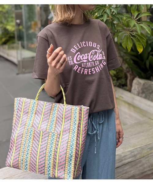 Desert Rose(デザートローズ)の「【Mylanka/ミランカ】コカ・コーラ ロゴプリントTシャツ(Tシャツ/カットソー・レディース・チャコールグレー/ホワイト/レッド・FREE)」の3枚目の写真