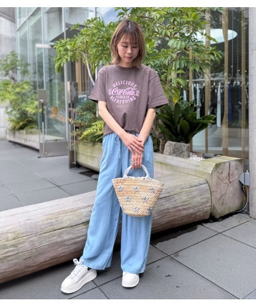 Desert Rose(デザートローズ)の「【Mylanka/ミランカ】コカ・コーラ ロゴプリントTシャツ(Tシャツ/カットソー・レディース・チャコールグレー/ホワイト/レッド・FREE)」の12枚目の写真