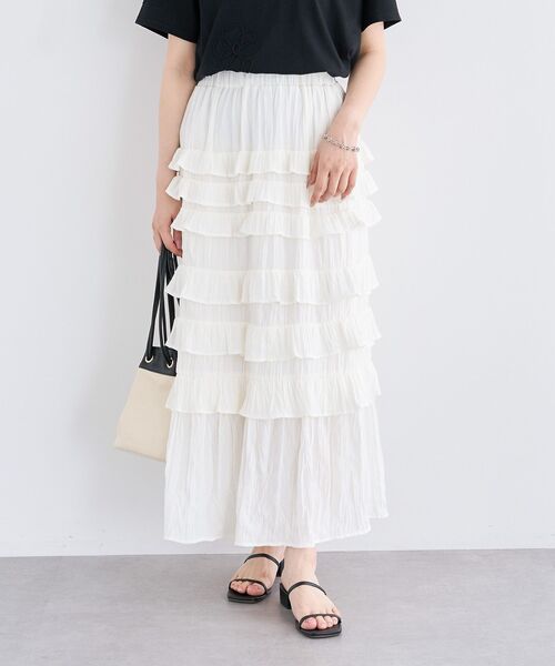 Sugar spoon(シュガースプーン)の「・SUGAR SPOON メニーフリルスカート(スカート・レディース・ブラック/グリーン/オフホワイト・FREE)」の2枚目の写真