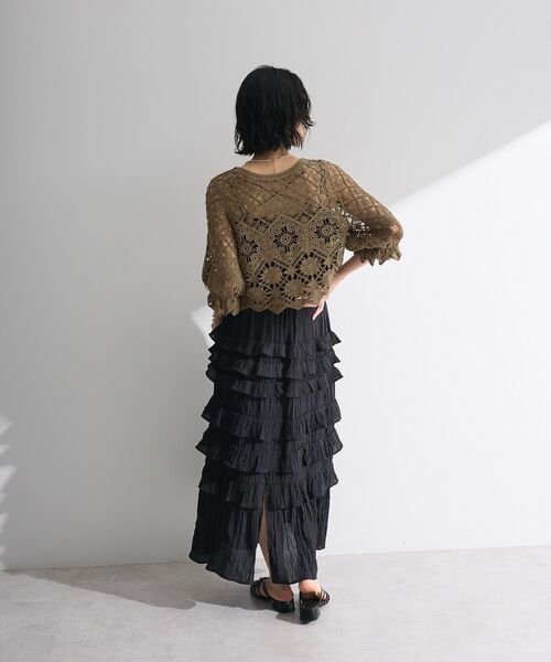 Sugar spoon(シュガースプーン)の「・SUGAR SPOON メニーフリルスカート(スカート・レディース・ブラック/グリーン/オフホワイト・FREE)」の8枚目の写真