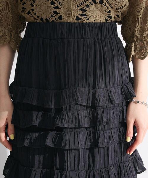 Sugar spoon(シュガースプーン)の「・SUGAR SPOON メニーフリルスカート(スカート・レディース・ブラック/グリーン/オフホワイト・FREE)」の9枚目の写真