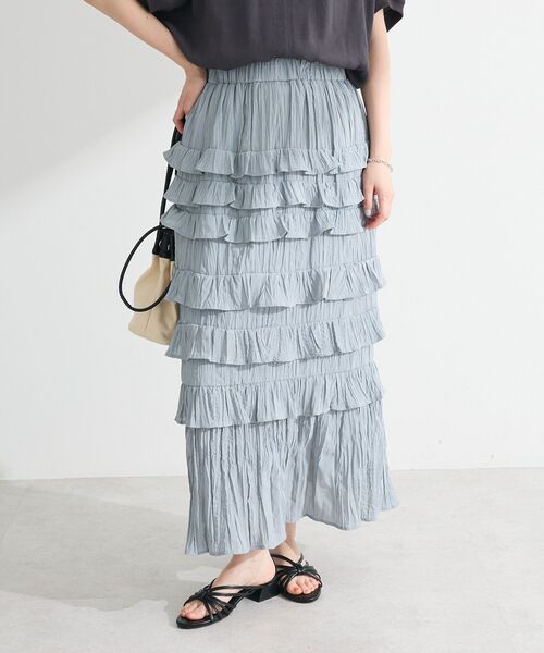 Sugar spoon(シュガースプーン)の「・SUGAR SPOON メニーフリルスカート(スカート・レディース・ブラック/グリーン/オフホワイト・FREE)」の11枚目の写真