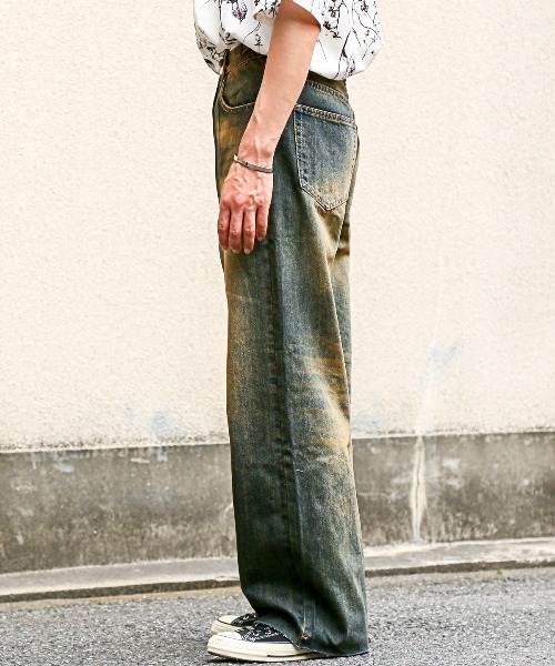 LUXSTYLE(ラグスタイル)の「ヴィンテージライクデニムパンツ(デニムパンツ・メンズ・ブラック/インディゴブルー・M/L/S)」の14枚目の写真